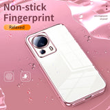 Transparent Plating Fine Hole Phone Case, For Xiaomi Civi 2 / 13 Lite, For Xiaomi 13 Pro, For Xiaomi 13, For Xiaomi 12T Pro, For Xiaomi 12 Pro / 12S Pro, For Xiaomi 12S