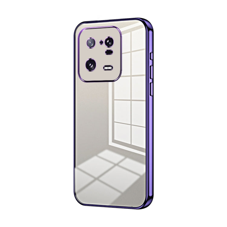 Transparent Plating Fine Hole Phone Case, For Xiaomi Civi 2 / 13 Lite, For Xiaomi 13 Pro, For Xiaomi 13, For Xiaomi 12T Pro, For Xiaomi 12 Pro / 12S Pro, For Xiaomi 12S