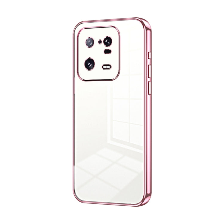 Transparent Plating Fine Hole Phone Case, For Xiaomi Civi 2 / 13 Lite, For Xiaomi 13 Pro, For Xiaomi 13, For Xiaomi 12T Pro, For Xiaomi 12 Pro / 12S Pro, For Xiaomi 12S
