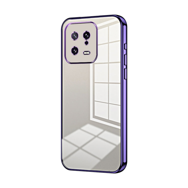 Transparent Plating Fine Hole Phone Case, For Xiaomi Civi 2 / 13 Lite, For Xiaomi 13 Pro, For Xiaomi 13, For Xiaomi 12T Pro, For Xiaomi 12 Pro / 12S Pro, For Xiaomi 12S