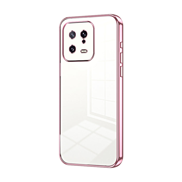 Transparent Plating Fine Hole Phone Case, For Xiaomi Civi 2 / 13 Lite, For Xiaomi 13 Pro, For Xiaomi 13, For Xiaomi 12T Pro, For Xiaomi 12 Pro / 12S Pro, For Xiaomi 12S