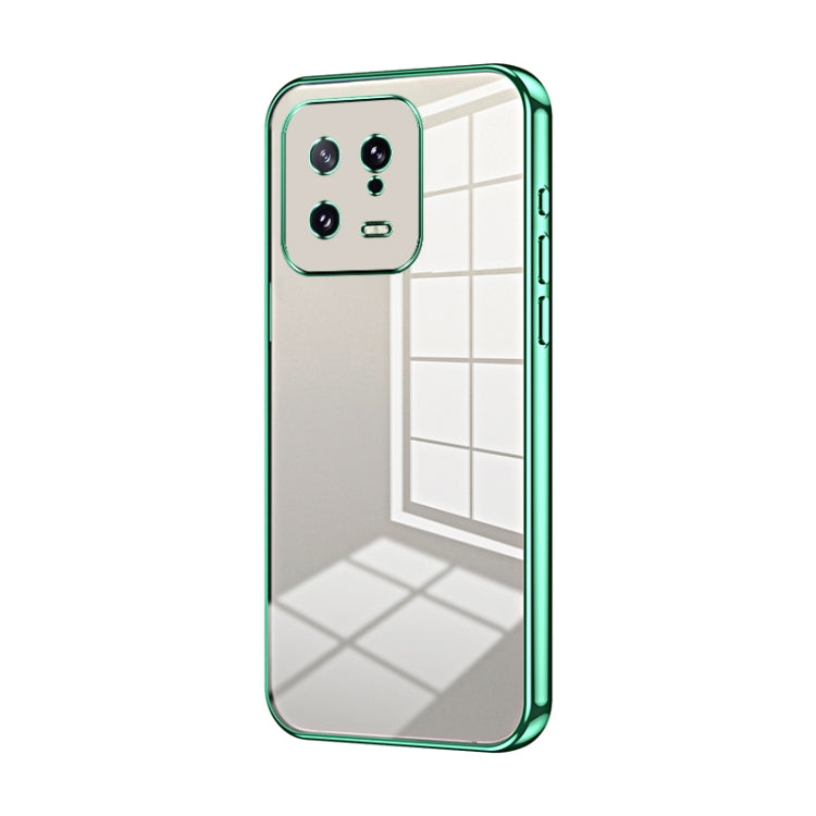 Transparent Plating Fine Hole Phone Case, For Xiaomi Civi 2 / 13 Lite, For Xiaomi 13 Pro, For Xiaomi 13, For Xiaomi 12T Pro, For Xiaomi 12 Pro / 12S Pro, For Xiaomi 12S