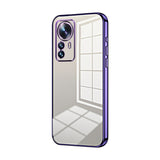 Transparent Plating Fine Hole Phone Case, For Xiaomi Civi 2 / 13 Lite, For Xiaomi 13 Pro, For Xiaomi 13, For Xiaomi 12T Pro, For Xiaomi 12 Pro / 12S Pro, For Xiaomi 12S
