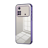 Transparent Plating Fine Hole Phone Case, For Xiaomi Civi / Civi 1S, For Xiaomi Poco M4 Pro, For Xiaomi Poco X4 Pro 5G, For Xiaomi 12 / 12X, For Xiaomi 11T / 11T Pro, For Xiaomi Mix 4