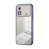 Transparent Plating Fine Hole Phone Case, For Xiaomi Civi / Civi 1S, For Xiaomi Poco M4 Pro, For Xiaomi Poco X4 Pro 5G, For Xiaomi 12 / 12X, For Xiaomi 11T / 11T Pro, For Xiaomi Mix 4