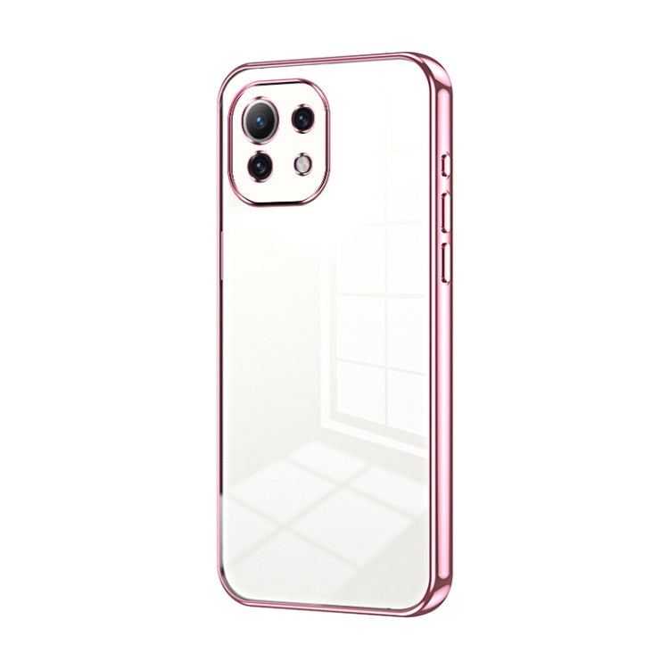 Transparent Plating Fine Hole Phone Case, For Xiaomi Mi 10S, For Xiaomi Mi 11 Lite 4G / 5G, For Xiaomi Mi 11 Ultra, For Xiaomi Mi 11 Pro, For Xiaomi Mi 11, For Xiaomi Mi 10 Lite 5G