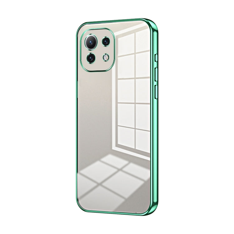 Transparent Plating Fine Hole Phone Case, For Xiaomi Mi 10S, For Xiaomi Mi 11 Lite 4G / 5G, For Xiaomi Mi 11 Ultra, For Xiaomi Mi 11 Pro, For Xiaomi Mi 11, For Xiaomi Mi 10 Lite 5G