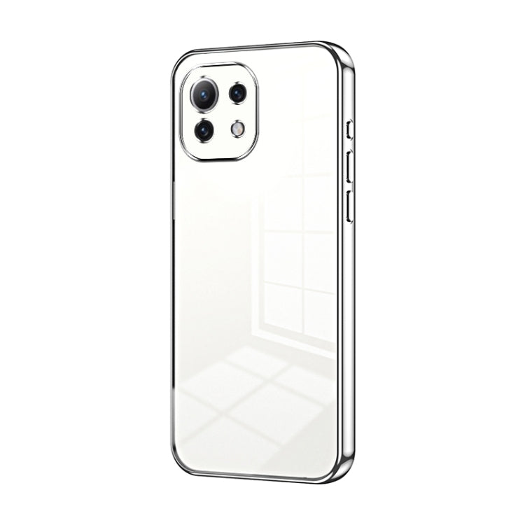 Transparent Plating Fine Hole Phone Case, For Xiaomi Mi 10S, For Xiaomi Mi 11 Lite 4G / 5G, For Xiaomi Mi 11 Ultra, For Xiaomi Mi 11 Pro, For Xiaomi Mi 11, For Xiaomi Mi 10 Lite 5G
