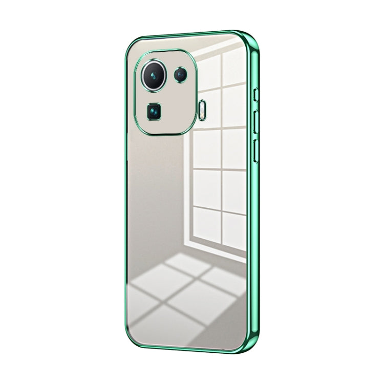 Transparent Plating Fine Hole Phone Case, For Xiaomi Mi 10S, For Xiaomi Mi 11 Lite 4G / 5G, For Xiaomi Mi 11 Ultra, For Xiaomi Mi 11 Pro, For Xiaomi Mi 11, For Xiaomi Mi 10 Lite 5G
