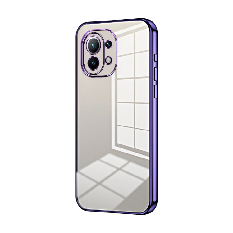 Transparent Plating Fine Hole Phone Case, For Xiaomi Mi 10S, For Xiaomi Mi 11 Lite 4G / 5G, For Xiaomi Mi 11 Ultra, For Xiaomi Mi 11 Pro, For Xiaomi Mi 11, For Xiaomi Mi 10 Lite 5G