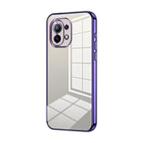 Transparent Plating Fine Hole Phone Case, For Xiaomi Mi 10S, For Xiaomi Mi 11 Lite 4G / 5G, For Xiaomi Mi 11 Ultra, For Xiaomi Mi 11 Pro, For Xiaomi Mi 11, For Xiaomi Mi 10 Lite 5G