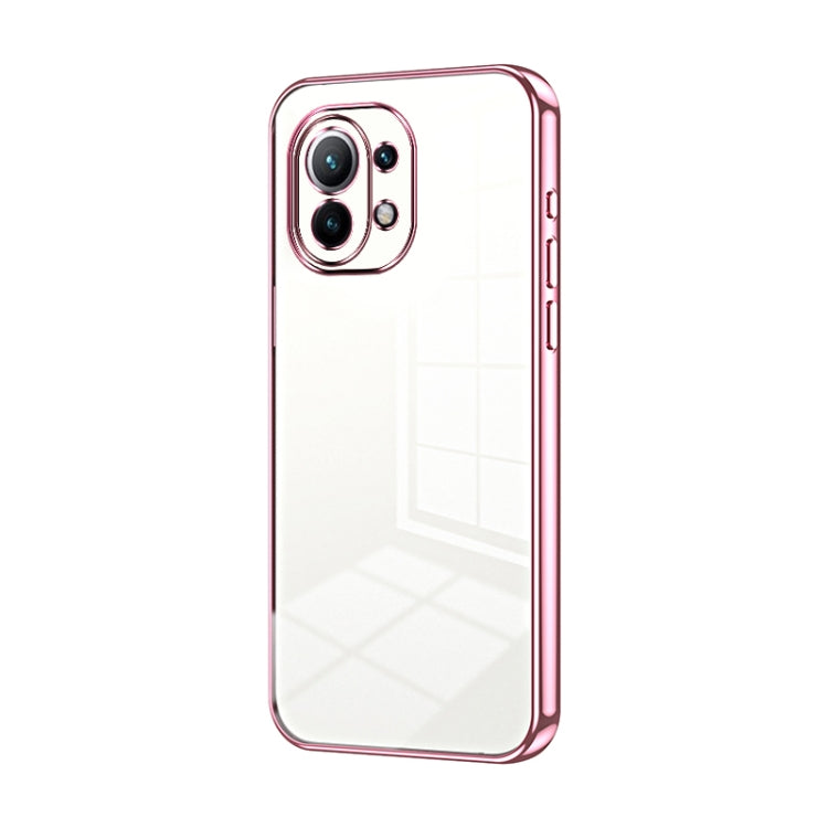 Transparent Plating Fine Hole Phone Case, For Xiaomi Mi 10S, For Xiaomi Mi 11 Lite 4G / 5G, For Xiaomi Mi 11 Ultra, For Xiaomi Mi 11 Pro, For Xiaomi Mi 11, For Xiaomi Mi 10 Lite 5G