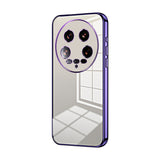 Transparent Plating Fine Hole Phone Case, For Xiaomi 14T, For Xiaomi 14 Ultra, For Xiaomi 14 Pro, For Xiaomi 14, For Xiaomi 13 Ultra, For Xiaomi Civi 3