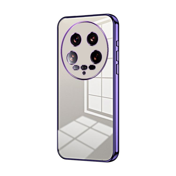 Transparent Plating Fine Hole Phone Case, For Xiaomi 14T, For Xiaomi 14 Ultra, For Xiaomi 14 Pro, For Xiaomi 14, For Xiaomi 13 Ultra, For Xiaomi Civi 3