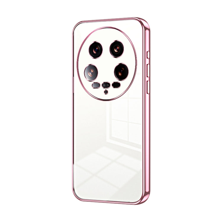 Transparent Plating Fine Hole Phone Case, For Xiaomi 14T, For Xiaomi 14 Ultra, For Xiaomi 14 Pro, For Xiaomi 14, For Xiaomi 13 Ultra, For Xiaomi Civi 3