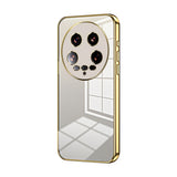 Transparent Plating Fine Hole Phone Case, For Xiaomi 14T, For Xiaomi 14 Ultra, For Xiaomi 14 Pro, For Xiaomi 14, For Xiaomi 13 Ultra, For Xiaomi Civi 3