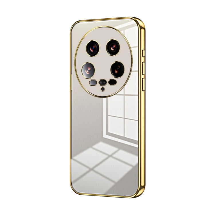 Transparent Plating Fine Hole Phone Case, For Xiaomi 14T, For Xiaomi 14 Ultra, For Xiaomi 14 Pro, For Xiaomi 14, For Xiaomi 13 Ultra, For Xiaomi Civi 3