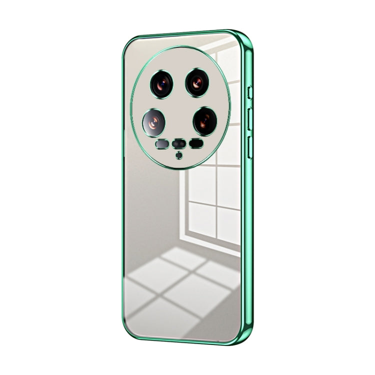 Transparent Plating Fine Hole Phone Case, For Xiaomi 14T, For Xiaomi 14 Ultra, For Xiaomi 14 Pro, For Xiaomi 14, For Xiaomi 13 Ultra, For Xiaomi Civi 3