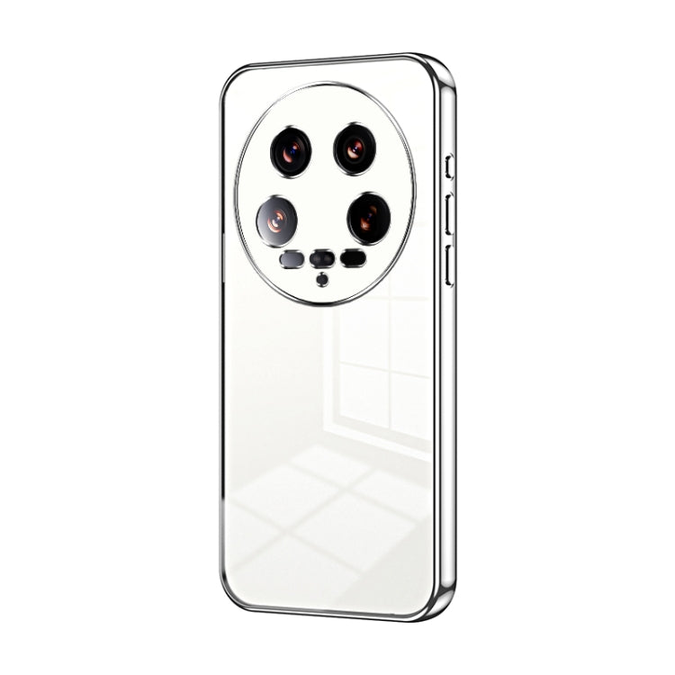 Transparent Plating Fine Hole Phone Case, For Xiaomi 14T, For Xiaomi 14 Ultra, For Xiaomi 14 Pro, For Xiaomi 14, For Xiaomi 13 Ultra, For Xiaomi Civi 3