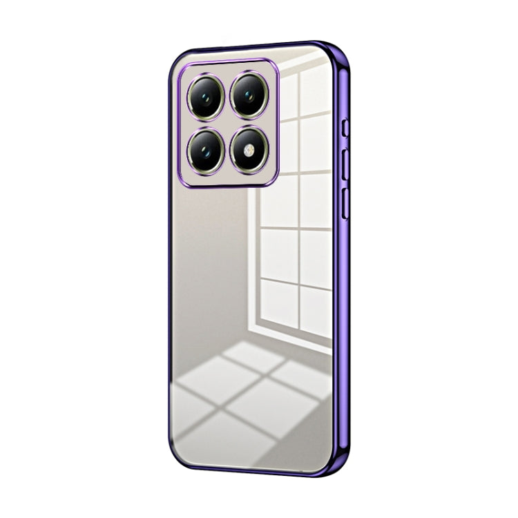 Transparent Plating Fine Hole Phone Case, For Xiaomi 14T, For Xiaomi 14 Ultra, For Xiaomi 14 Pro, For Xiaomi 14, For Xiaomi 13 Ultra, For Xiaomi Civi 3