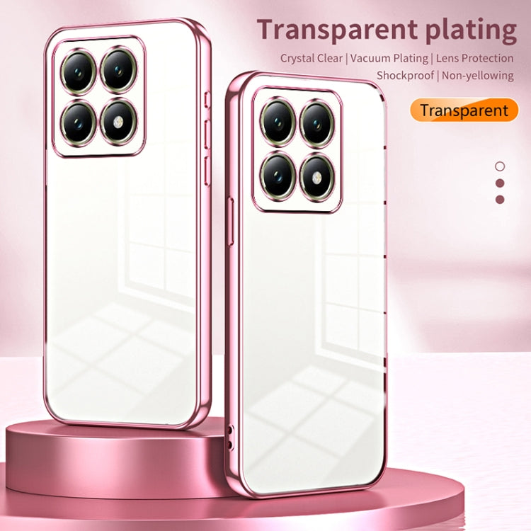 Transparent Plating Fine Hole Phone Case, For Xiaomi 14T, For Xiaomi 14 Ultra, For Xiaomi 14 Pro, For Xiaomi 14, For Xiaomi 13 Ultra, For Xiaomi Civi 3