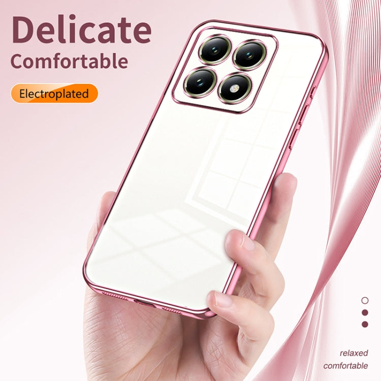 Transparent Plating Fine Hole Phone Case, For Xiaomi 14T, For Xiaomi 14 Ultra, For Xiaomi 14 Pro, For Xiaomi 14, For Xiaomi 13 Ultra, For Xiaomi Civi 3