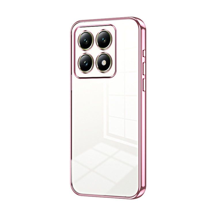 Transparent Plating Fine Hole Phone Case, For Xiaomi 14T, For Xiaomi 14 Ultra, For Xiaomi 14 Pro, For Xiaomi 14, For Xiaomi 13 Ultra, For Xiaomi Civi 3