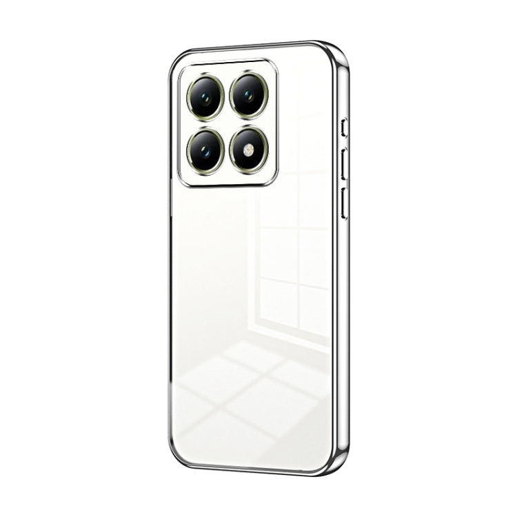 Transparent Plating Fine Hole Phone Case, For Xiaomi 14T, For Xiaomi 14 Ultra, For Xiaomi 14 Pro, For Xiaomi 14, For Xiaomi 13 Ultra, For Xiaomi Civi 3
