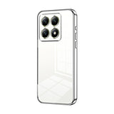 Transparent Plating Fine Hole Phone Case, For Xiaomi 14T, For Xiaomi 14 Ultra, For Xiaomi 14 Pro, For Xiaomi 14, For Xiaomi 13 Ultra, For Xiaomi Civi 3