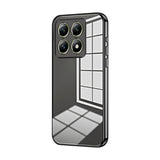Transparent Plating Fine Hole Phone Case, For Xiaomi 14T, For Xiaomi 14 Ultra, For Xiaomi 14 Pro, For Xiaomi 14, For Xiaomi 13 Ultra, For Xiaomi Civi 3