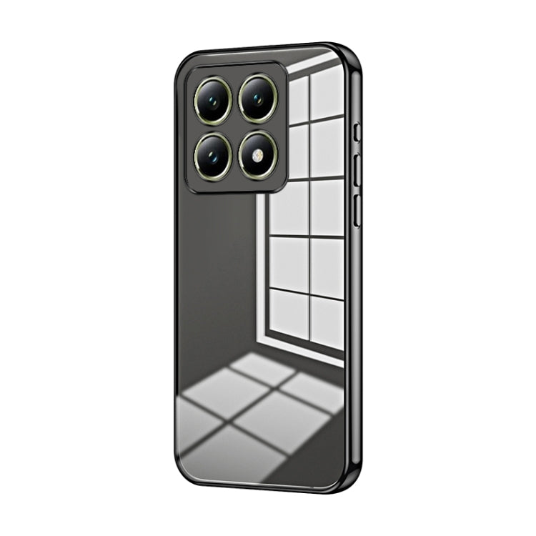 Transparent Plating Fine Hole Phone Case, For Xiaomi 14T, For Xiaomi 14 Ultra, For Xiaomi 14 Pro, For Xiaomi 14, For Xiaomi 13 Ultra, For Xiaomi Civi 3