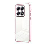 Transparent Plating Fine Hole Phone Case, For Xiaomi Civi 5 Pro, For Xiaomi 15 Ultra, For Xiaomi Poco M7 Pro 5G, For Xiaomi 15 Pro, For Xiaomi 15, For Xiaomi 14T Pro