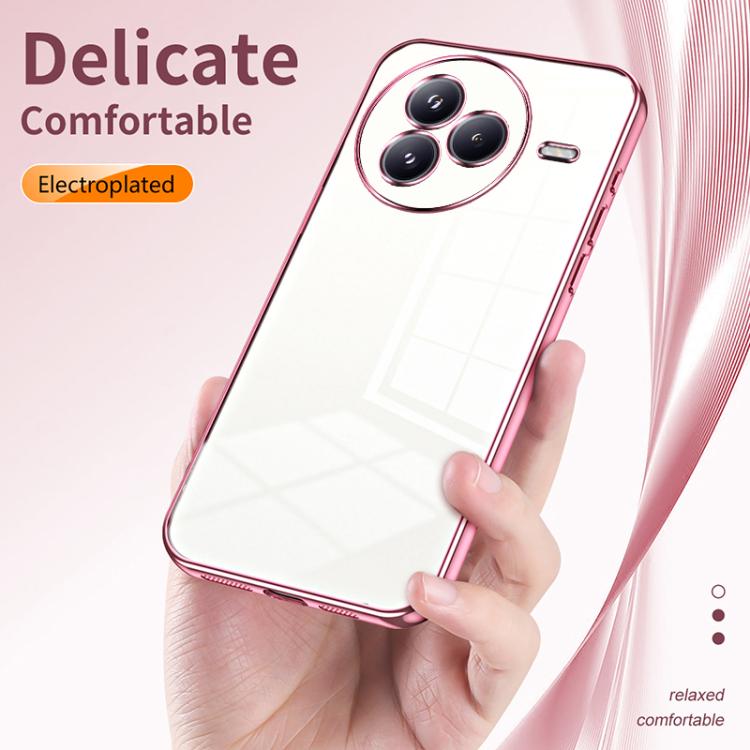 Transparent Plating Fine Hole Phone Case, For Xiaomi Civi 5 Pro, For Xiaomi 15 Ultra, For Xiaomi Poco M7 Pro 5G, For Xiaomi 15 Pro, For Xiaomi 15, For Xiaomi 14T Pro