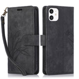 Orchid Butterfly Embossed Leather Phone Case, For iPhone 11, For iPhone 11 Pro, For iPhone X / XS, For iPhone XR, For iPhone XS Max, For iPhone 7 Plus / 8 Plus