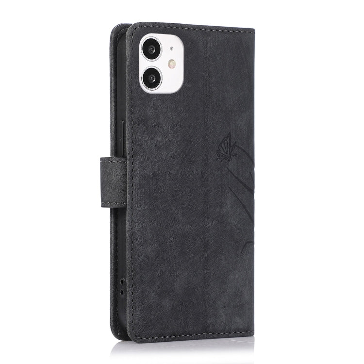 Orchid Butterfly Embossed Leather Phone Case, For iPhone 11, For iPhone 11 Pro, For iPhone X / XS, For iPhone XR, For iPhone XS Max, For iPhone 7 Plus / 8 Plus