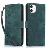 Orchid Butterfly Embossed Leather Phone Case, For iPhone 11, For iPhone 11 Pro, For iPhone X / XS, For iPhone XR, For iPhone XS Max, For iPhone 7 Plus / 8 Plus