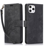 Orchid Butterfly Embossed Leather Phone Case, For iPhone 11, For iPhone 11 Pro, For iPhone X / XS, For iPhone XR, For iPhone XS Max, For iPhone 7 Plus / 8 Plus