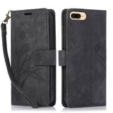 Orchid Butterfly Embossed Leather Phone Case, For iPhone 11, For iPhone 11 Pro, For iPhone X / XS, For iPhone XR, For iPhone XS Max, For iPhone 7 Plus / 8 Plus