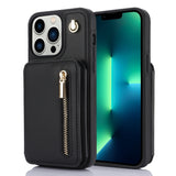 YM006 Skin Feel Zipper Card Bag Phone Case with Dual Lanyard, For iPhone 13 Pro, For iPhone 13, For iPhone 12 / 12 Pro, For iPhone 12 Pro Max, For iPhone 11 Pro Max, For iPhone 11