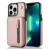 YM006 Skin Feel Zipper Card Bag Phone Case with Dual Lanyard, For iPhone 13 Pro, For iPhone 13, For iPhone 12 / 12 Pro, For iPhone 12 Pro Max, For iPhone 11 Pro Max, For iPhone 11