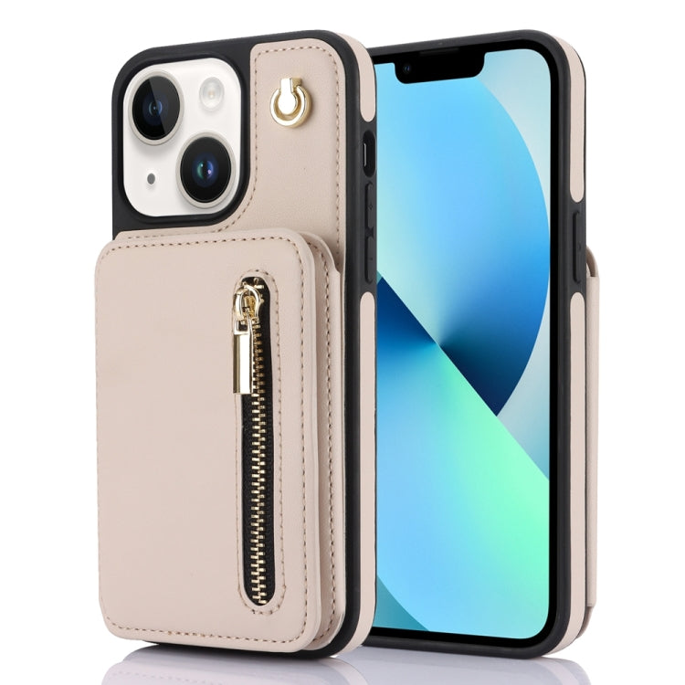 YM006 Skin Feel Zipper Card Bag Phone Case with Dual Lanyard, For iPhone 13 Pro, For iPhone 13, For iPhone 12 / 12 Pro, For iPhone 12 Pro Max, For iPhone 11 Pro Max, For iPhone 11