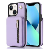 YM006 Skin Feel Zipper Card Bag Phone Case with Dual Lanyard, For iPhone 13 Pro, For iPhone 13, For iPhone 12 / 12 Pro, For iPhone 12 Pro Max, For iPhone 11 Pro Max, For iPhone 11
