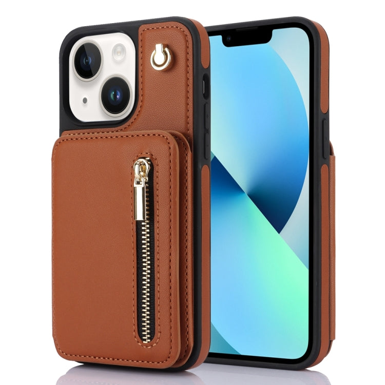 YM006 Skin Feel Zipper Card Bag Phone Case with Dual Lanyard, For iPhone 13 Pro, For iPhone 13, For iPhone 12 / 12 Pro, For iPhone 12 Pro Max, For iPhone 11 Pro Max, For iPhone 11