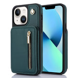 YM006 Skin Feel Zipper Card Bag Phone Case with Dual Lanyard, For iPhone 13 Pro, For iPhone 13, For iPhone 12 / 12 Pro, For iPhone 12 Pro Max, For iPhone 11 Pro Max, For iPhone 11