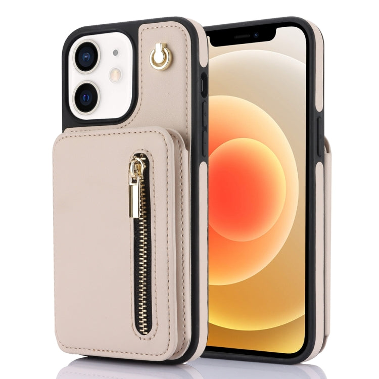 YM006 Skin Feel Zipper Card Bag Phone Case with Dual Lanyard, For iPhone 13 Pro, For iPhone 13, For iPhone 12 / 12 Pro, For iPhone 12 Pro Max, For iPhone 11 Pro Max, For iPhone 11