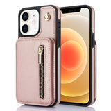 YM006 Skin Feel Zipper Card Bag Phone Case with Dual Lanyard, For iPhone 13 Pro, For iPhone 13, For iPhone 12 / 12 Pro, For iPhone 12 Pro Max, For iPhone 11 Pro Max, For iPhone 11