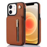 YM006 Skin Feel Zipper Card Bag Phone Case with Dual Lanyard, For iPhone 13 Pro, For iPhone 13, For iPhone 12 / 12 Pro, For iPhone 12 Pro Max, For iPhone 11 Pro Max, For iPhone 11
