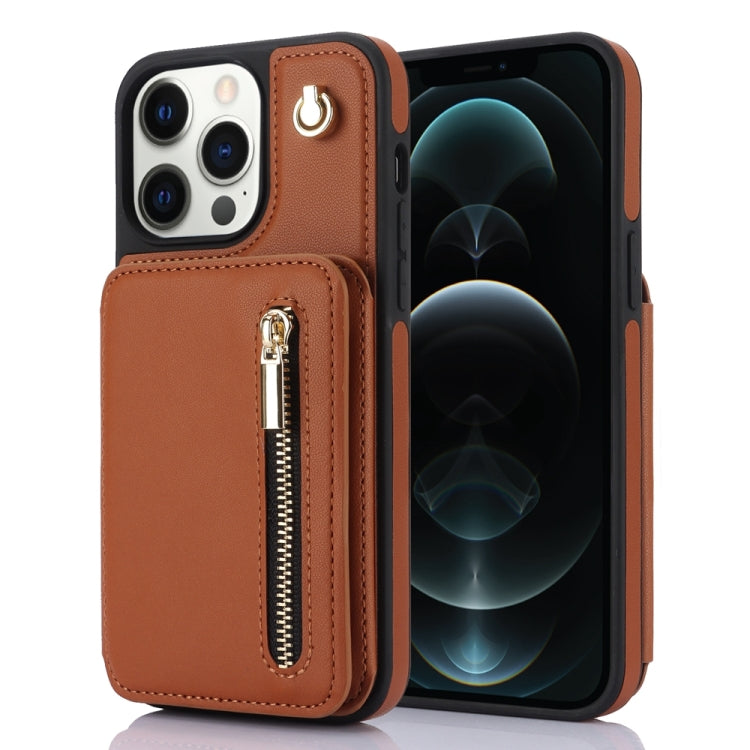 YM006 Skin Feel Zipper Card Bag Phone Case with Dual Lanyard, For iPhone 13 Pro, For iPhone 13, For iPhone 12 / 12 Pro, For iPhone 12 Pro Max, For iPhone 11 Pro Max, For iPhone 11