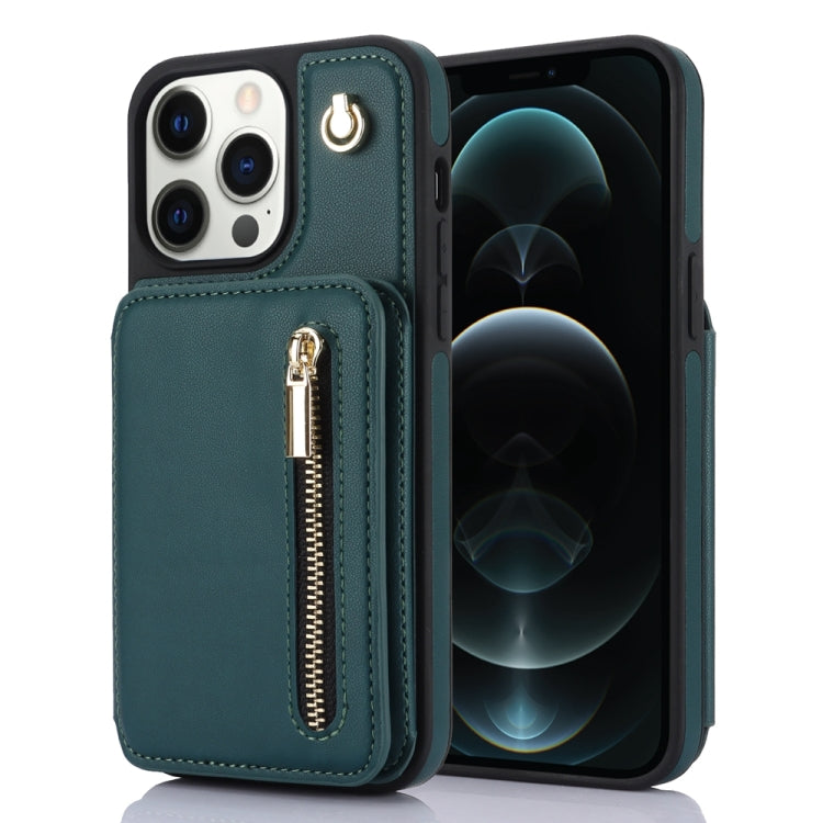 YM006 Skin Feel Zipper Card Bag Phone Case with Dual Lanyard, For iPhone 13 Pro, For iPhone 13, For iPhone 12 / 12 Pro, For iPhone 12 Pro Max, For iPhone 11 Pro Max, For iPhone 11