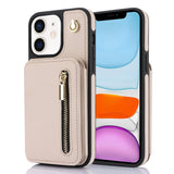 YM006 Skin Feel Zipper Card Bag Phone Case with Dual Lanyard, For iPhone 13 Pro, For iPhone 13, For iPhone 12 / 12 Pro, For iPhone 12 Pro Max, For iPhone 11 Pro Max, For iPhone 11
